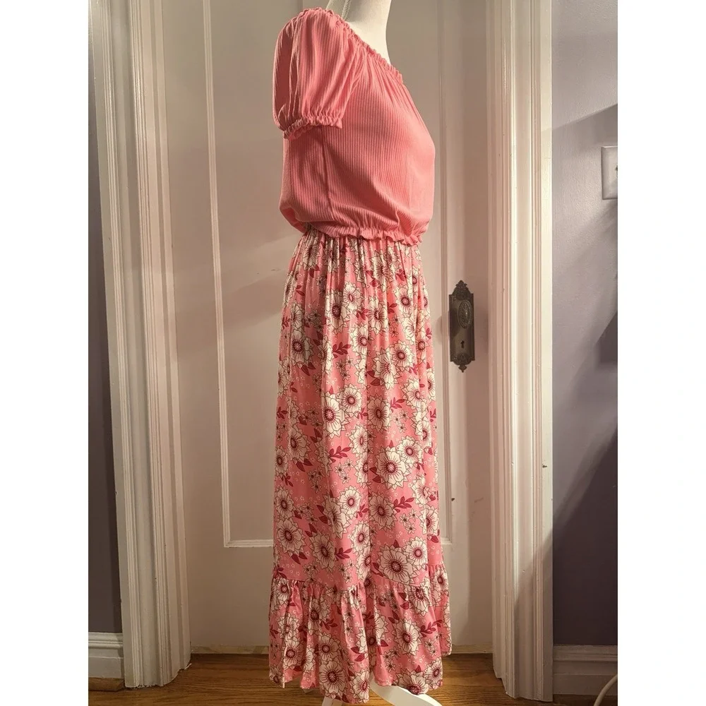 Paisley Lane Girls 2 Piece Set Pink‎ Shirt Floral Print Skirt Size 12 NWT